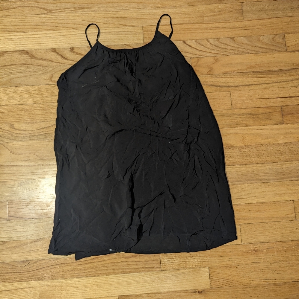 Xhilaration Black Swim Dress Coverup CrissCross Back XLARGE